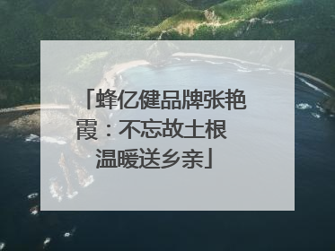 蜂亿健品牌张艳霞：不忘故土根 温暖送乡亲